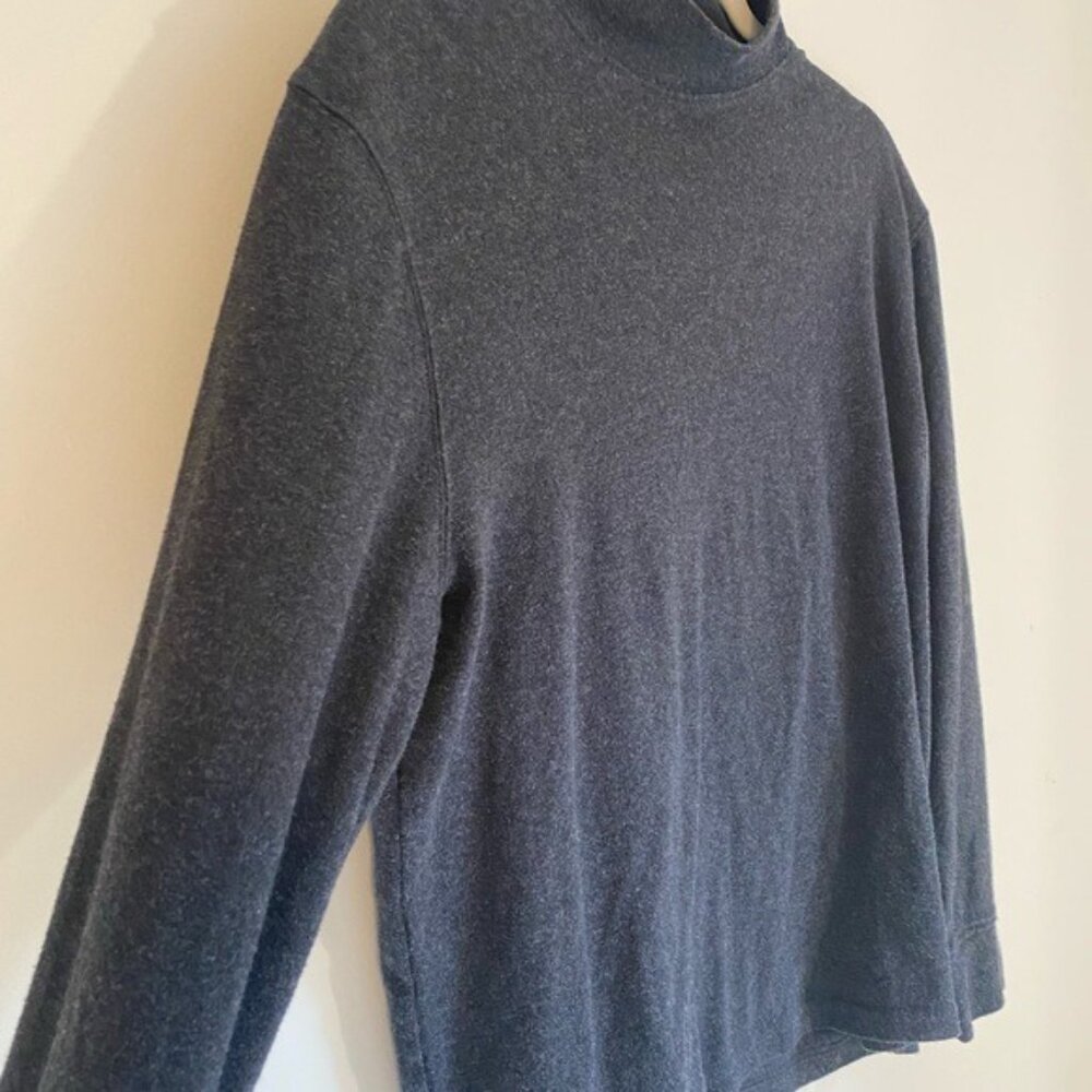 Charcoal Gray Long Sleeve Mock Turtleneck Top By Speculation Size S - Picture 3 of 5